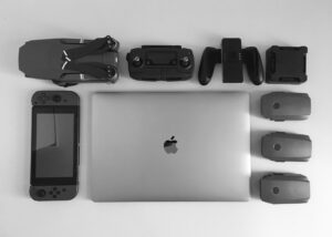 various grayscale colored electronic devices