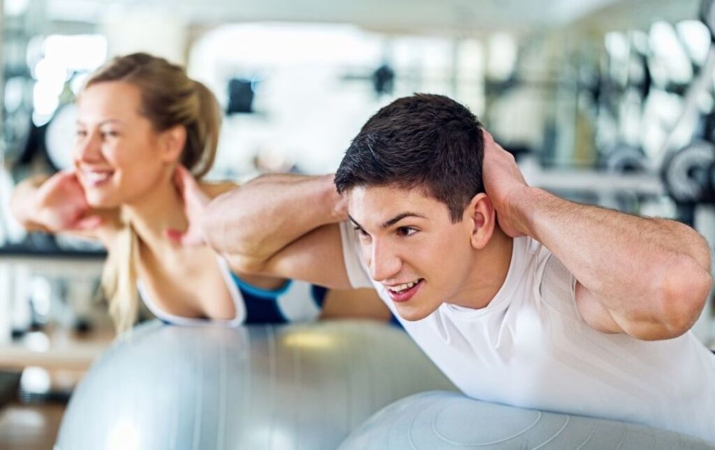 friends working out