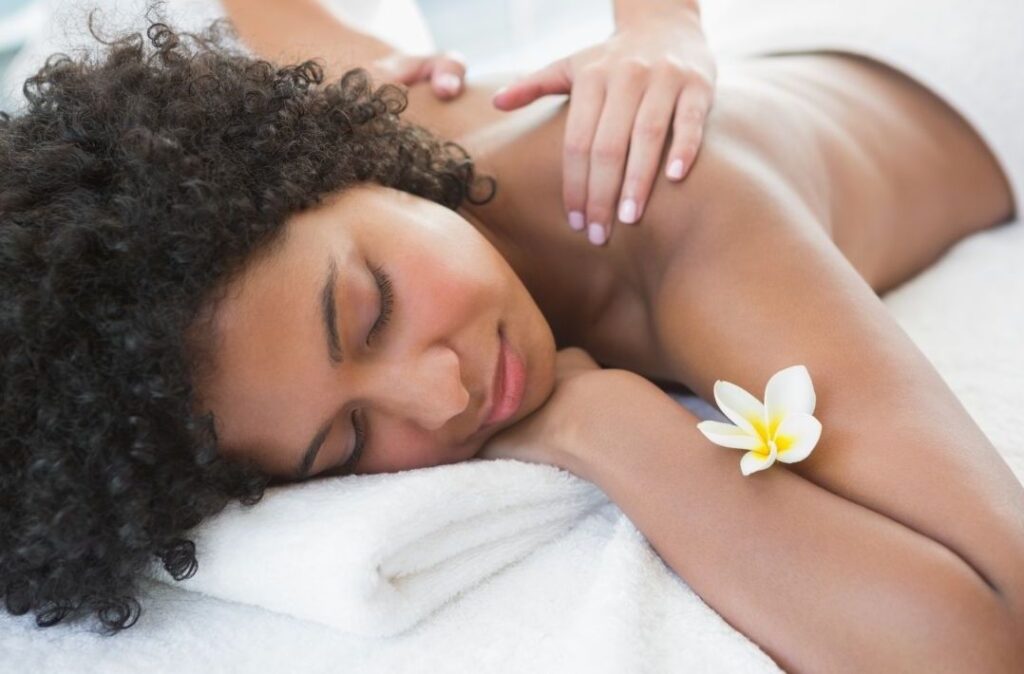 woman getting massage