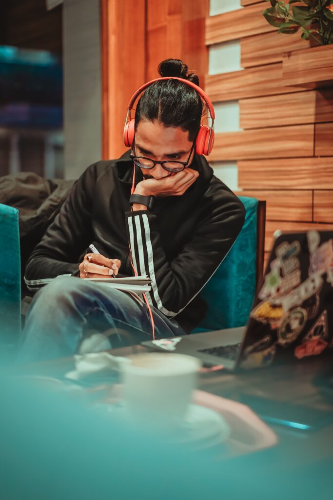 Guy with headphones