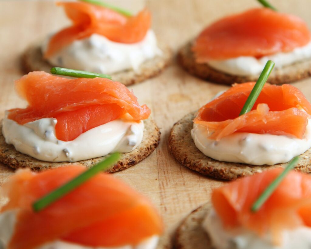 small salmon toast