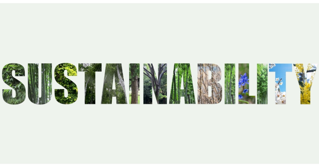 a graphic that says sustainability