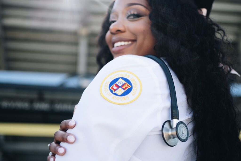 HBCU Southern University School of Nursing student