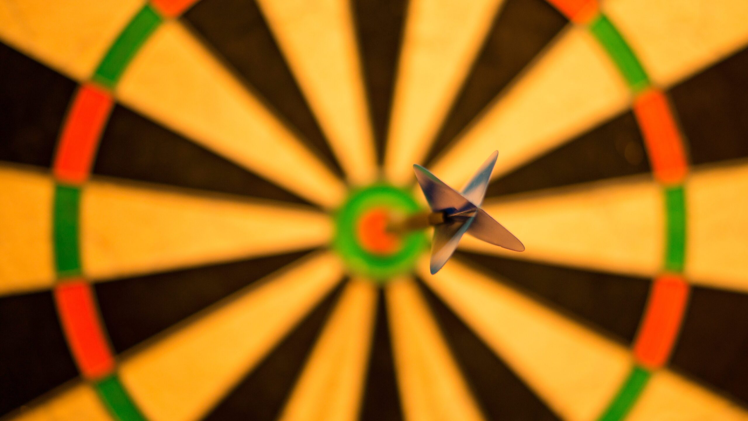 sustainable business target - dart hitting target on dartboard