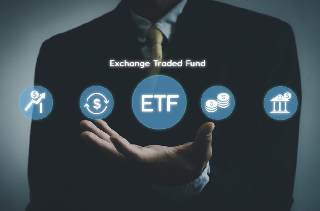 Suit man with ETF