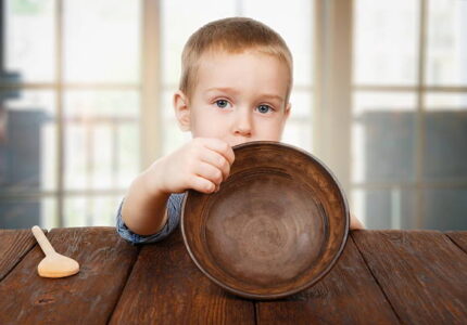 Child fighting food insecurity