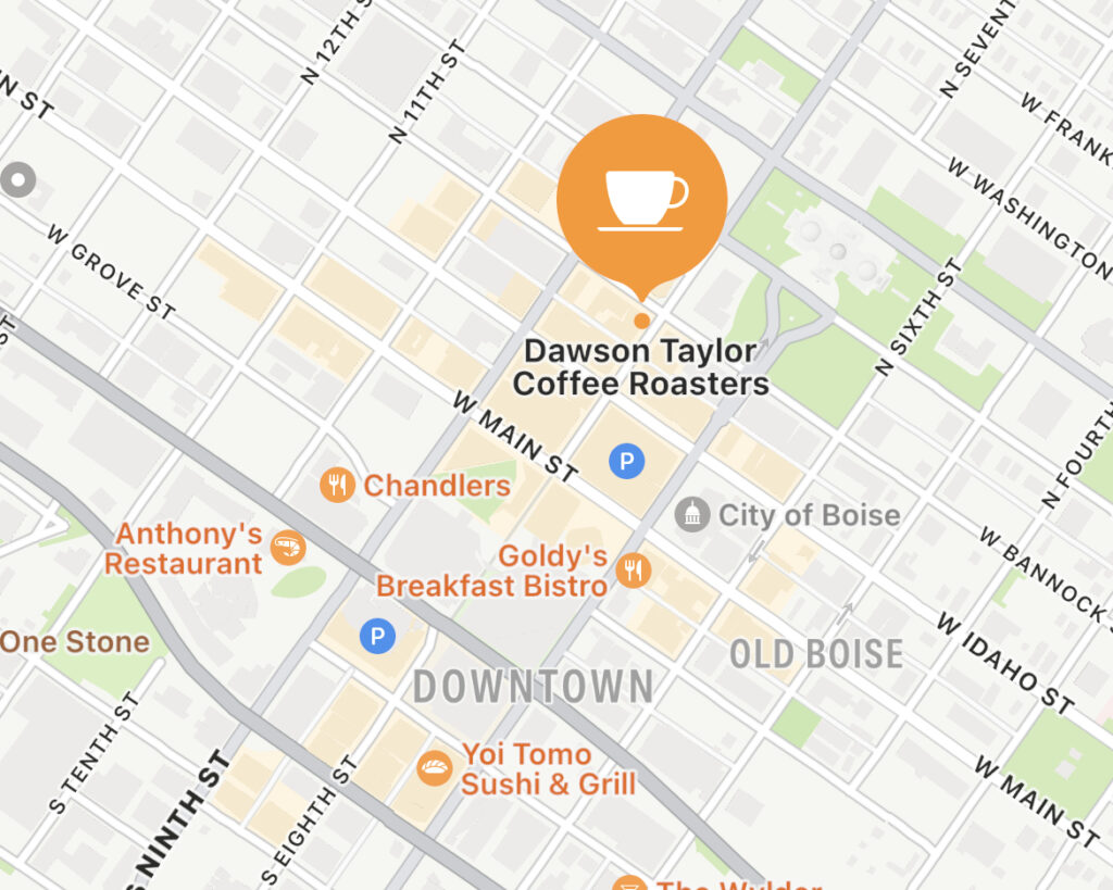 map of coffee shop
