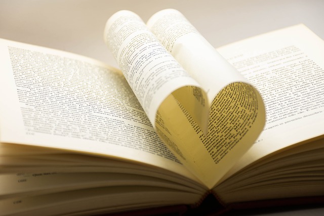 open book with heart