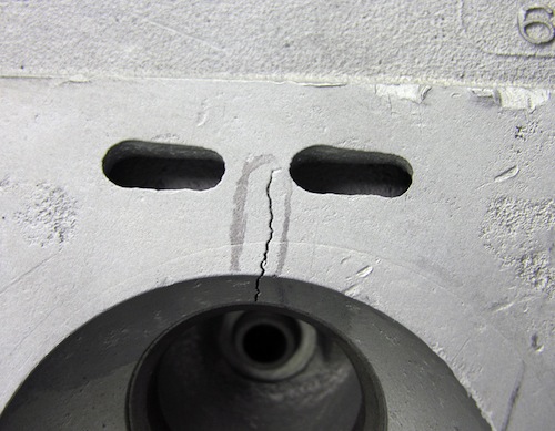 Cracked Diesel Engine Head