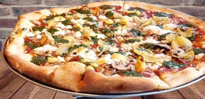 Pizza with toppings