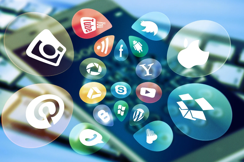 Social Media icons. Instagram, Facebook, YouTube, Pinterest, and more.