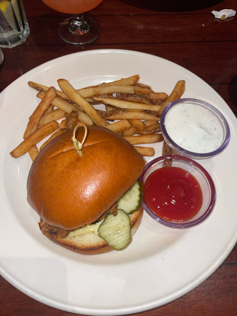 Honey butter crispy chicken sandwich from Bahama Breeze Island Grille - good restaurants in Paramus, NJ