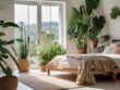 Firefly relaxing bedroom with indoor potted plants 80133