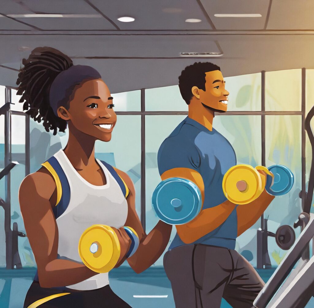 people working out