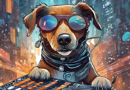 Firefly dog with dj board 13632 (1)