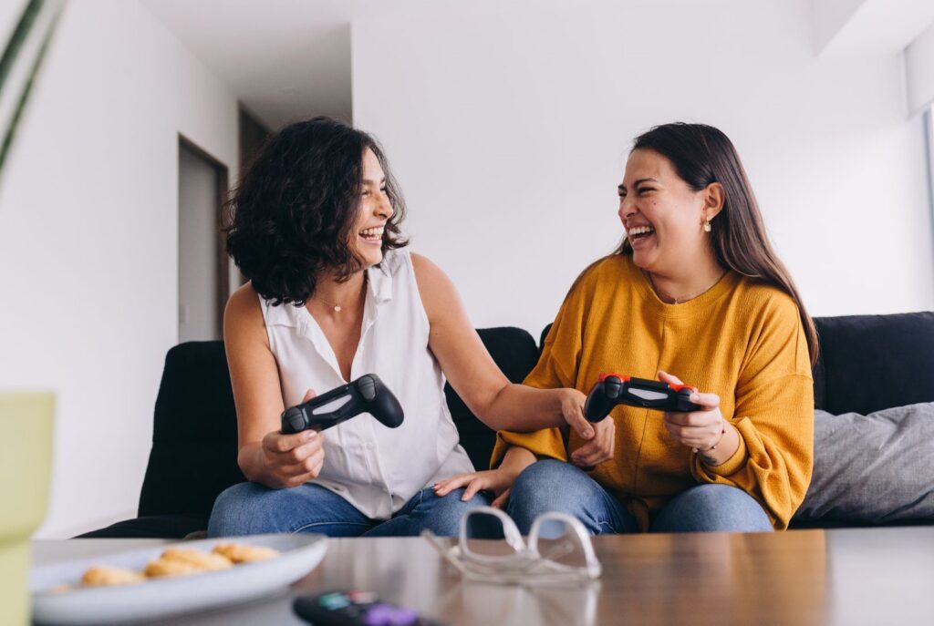 girls show benefits of video games