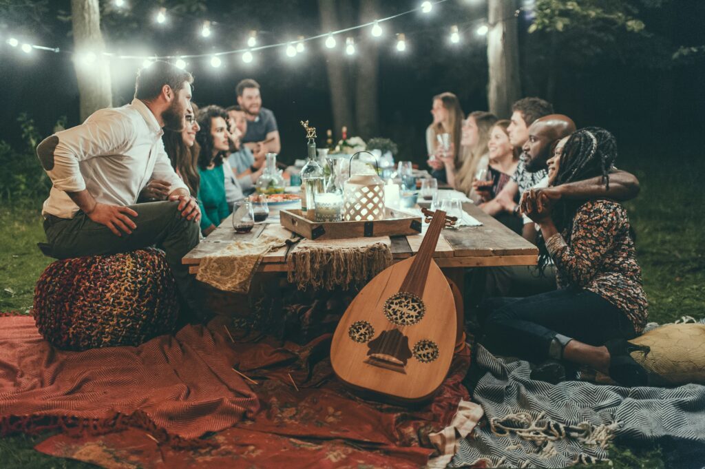 Group of people having fun