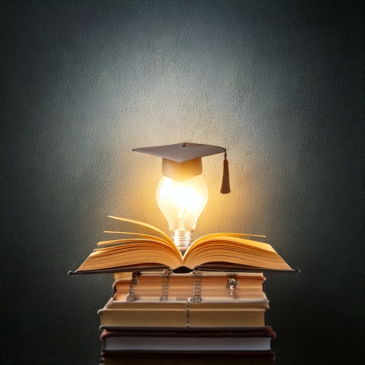 light bulb in book
