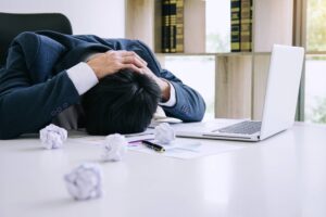 Depressed Businessman Struggling on How to Handle Rejection