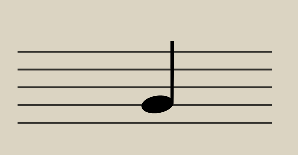 quarter note on a staff