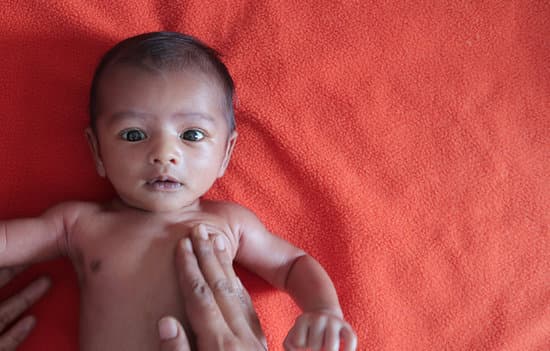 Baby being checked for malnutrition