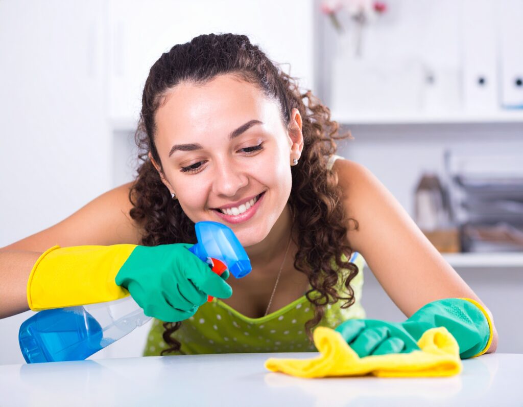 Woman cleaning