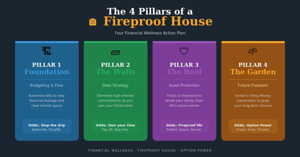Financial Wellness: The 4 Pillars of a Fireproof House. What is Financial Wellness and Why is it Important?