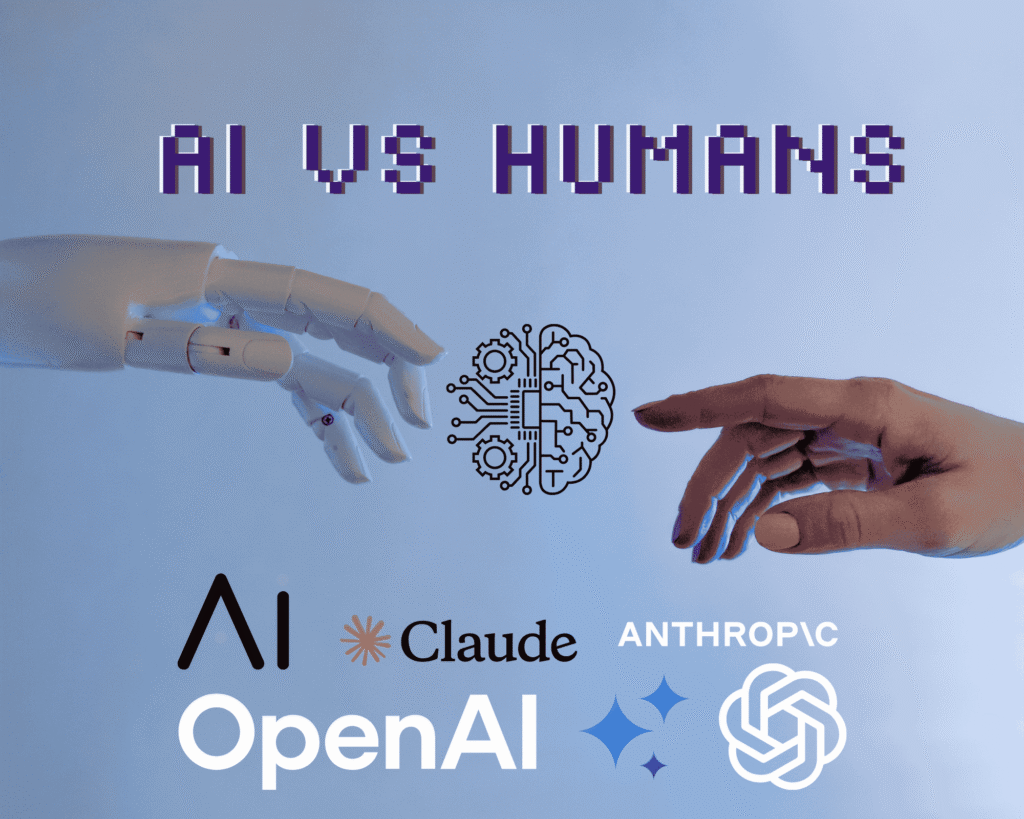 ai vs humans with ai logos