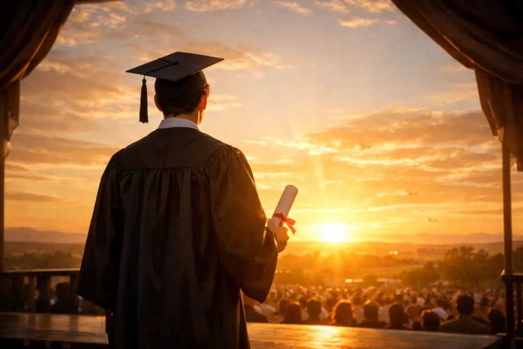 Student graduating