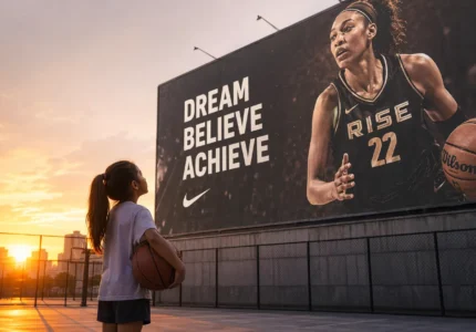 chica mirando cartel , educacion