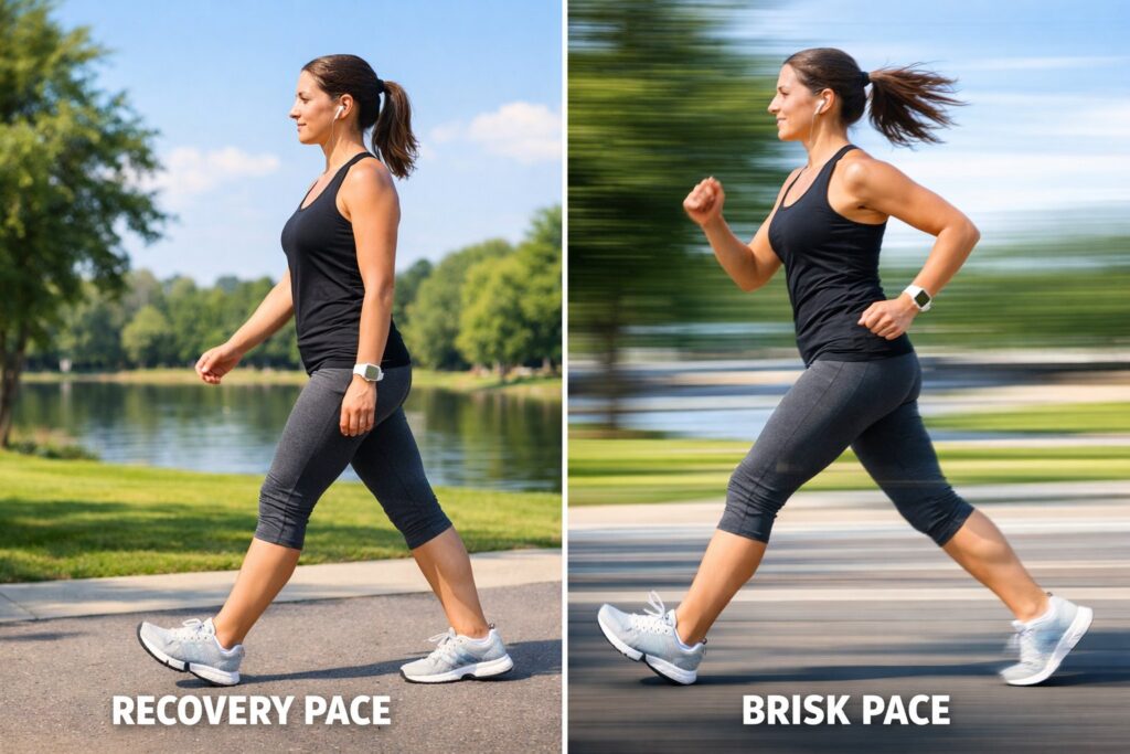 how to burn more calories when walking at a brisk pace