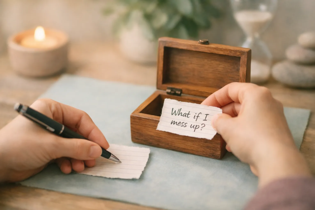 telling students to write down these thoughts is one way how to help students with anxiety